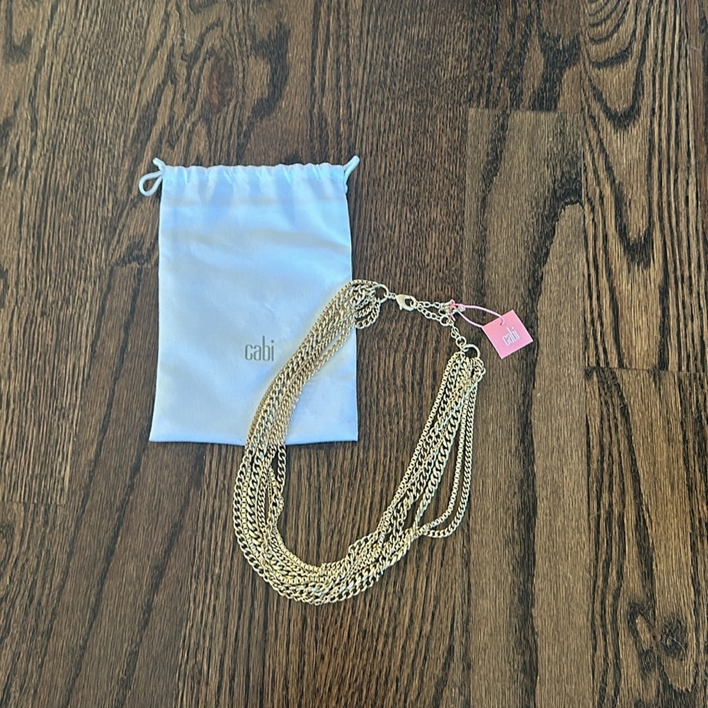NWT Cabi Dream Weaver gold necklace